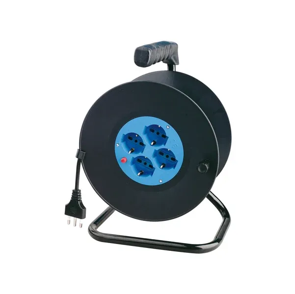 MKC - 492518044 - Prolunga con avvolgicavo da 25 mt - 4 prese Schuko-bipasso - MKC - 65284 - Conf. da 1 Pz.