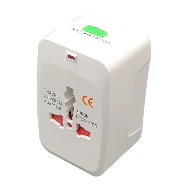 MKC - 492519363 - Adattatore da viaggio universale - 2 prese USB - bianco - MKC Melchioni - 98111 - Conf. da 1 Pz.