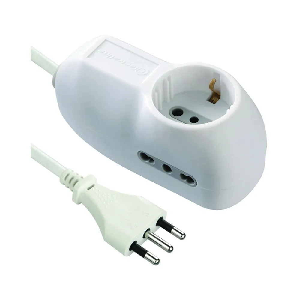 Multipresa 2p bip/+1sch.salvaspazio fig.2
