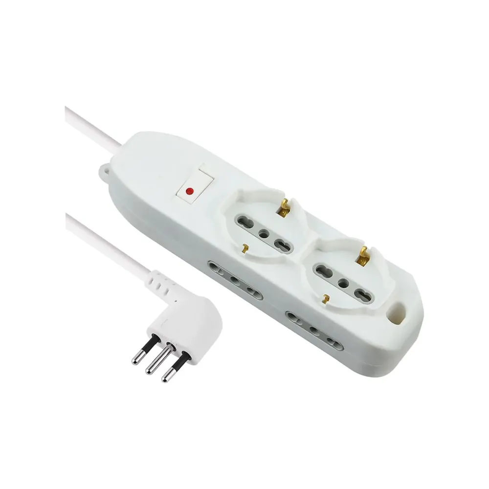 Multipresa con interruttore 2 schuko + 4 bival.10/16a - 62047