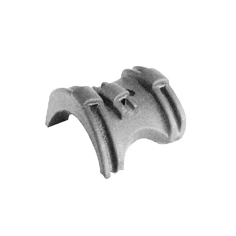 Passacavo al Telaio Nylon 2 Vie 10 Pezzi Argento - Viti Incluse