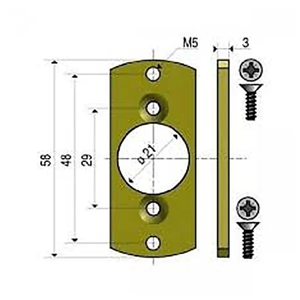 Piastra LO per motore SOMFY LS40