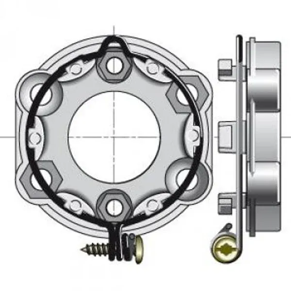 Staffa filettata Somfy con anello di bloccaggio