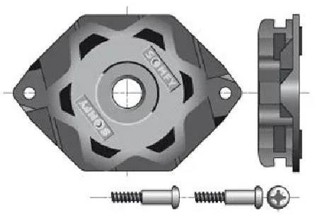 Supporto per motori SOMFY Ø 50 e Ø 60 CSI