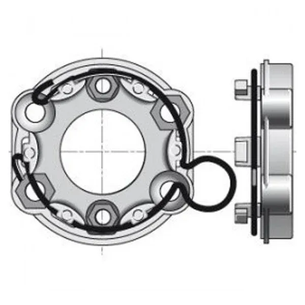 Supporto universale Somfy con anello ad anello | Interasse 48 mm e 60 mm