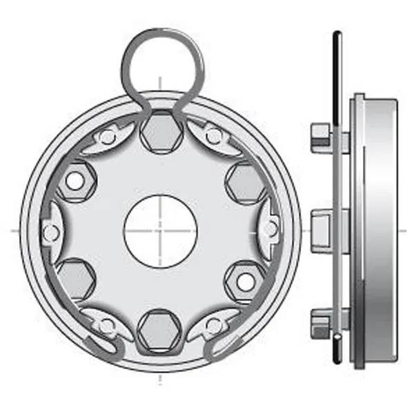 Supporto universale Somfy con anello passante | Interasse 44 mm