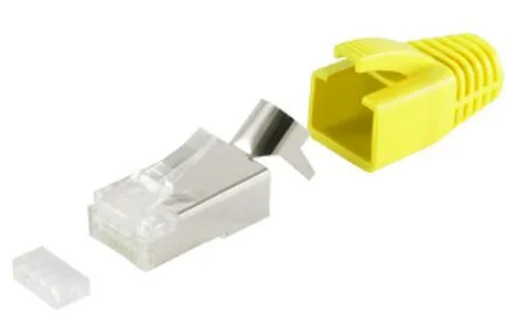 Set di connettori Helos RJ45 giallo PU: 10 pezzi 72067-10Y