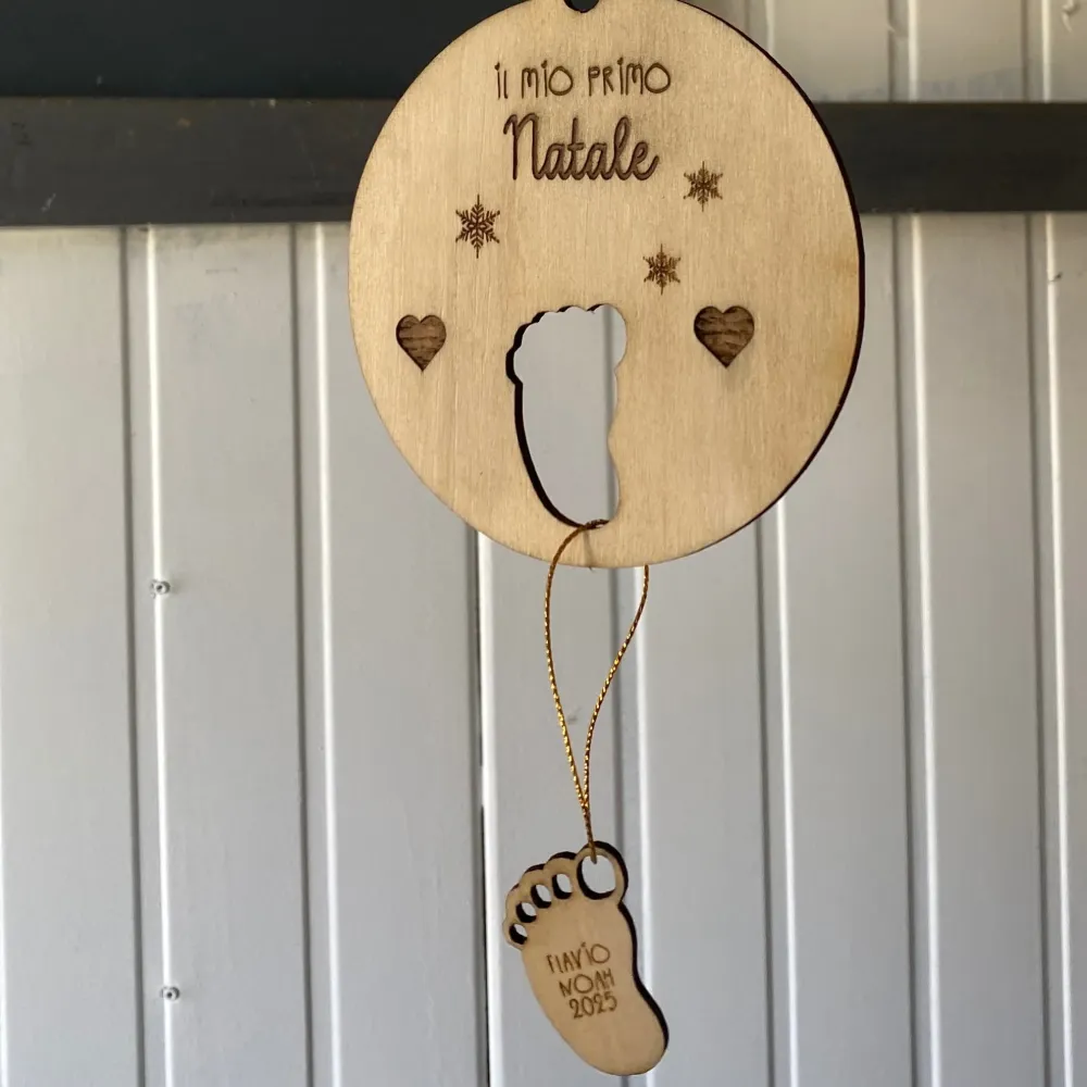 Pallina legno incisa