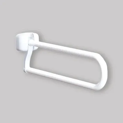 Barra Di Sostegno Ribaltabile Acciaio Laccato Bianco L. 80 Cm