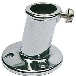 Basetta ottone cromato per asta 25 mm