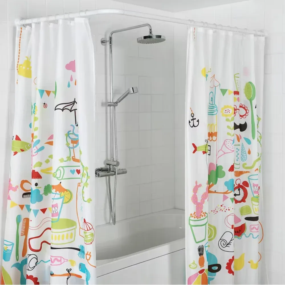 Bastone Per Tenda Doccia 80X80 Cm -2 Lati Doccia