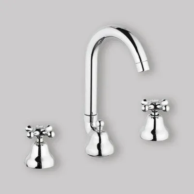 Batteria Lavabo Bocca Alta Rome Cromo