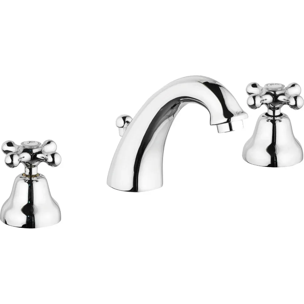 Batteria Lavabo Bocca Bassa Rome Cromo