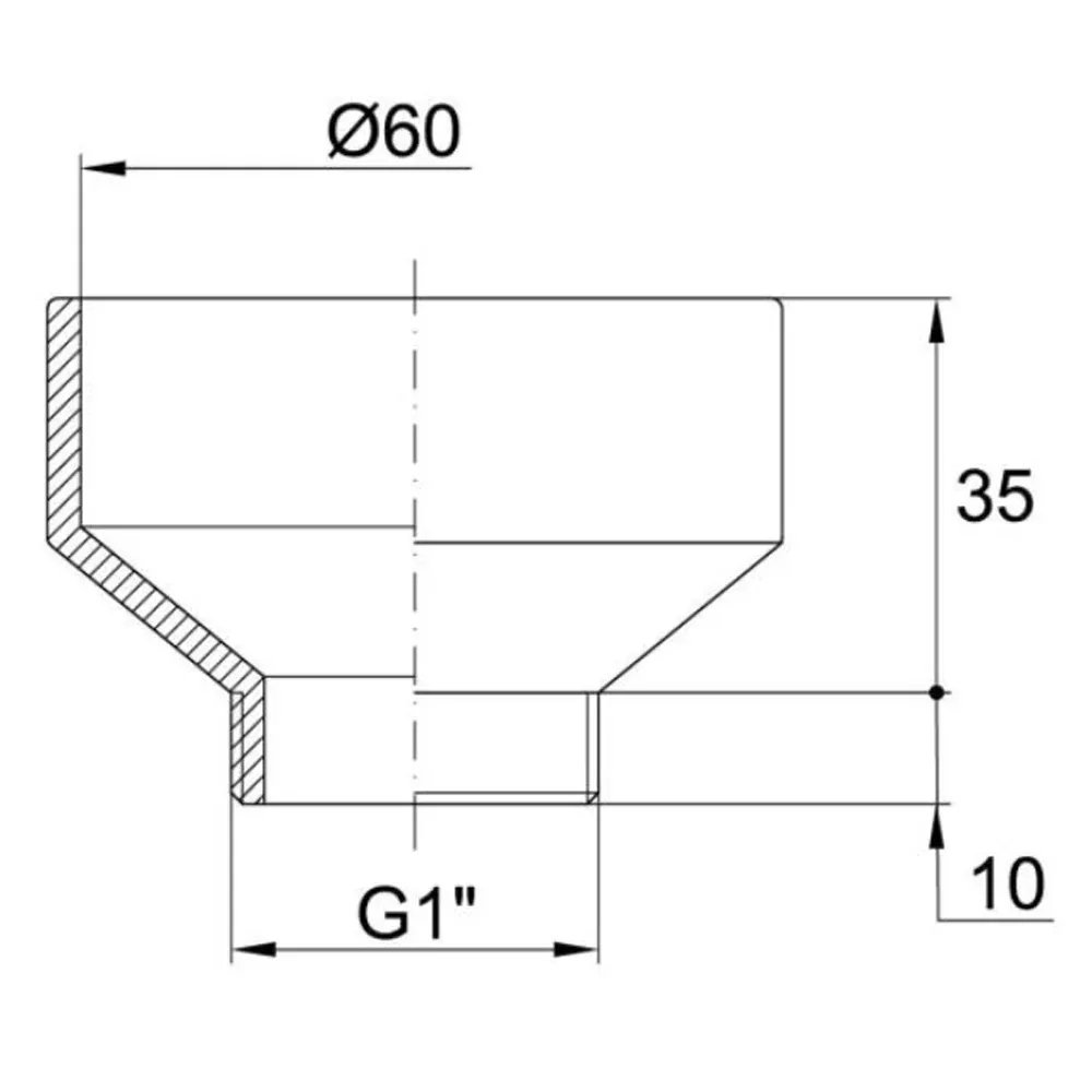 Bicchiere Diritto Per Orinatoio Mm 65 X 1"