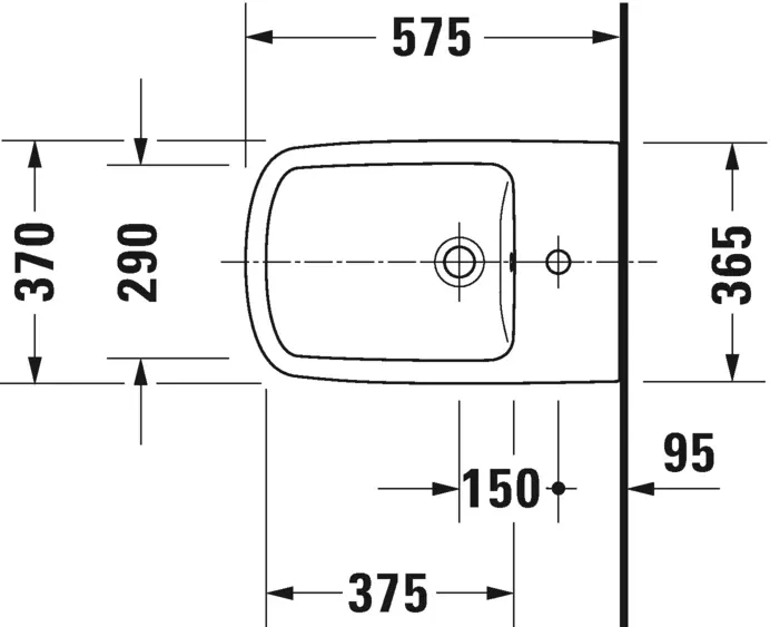Bidet Filo Parete "Durastyle" Monoforo