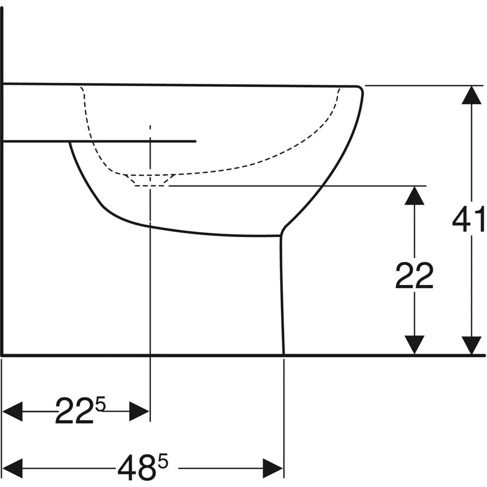 Bidet Filo Parete "Fantasia" Monoforo