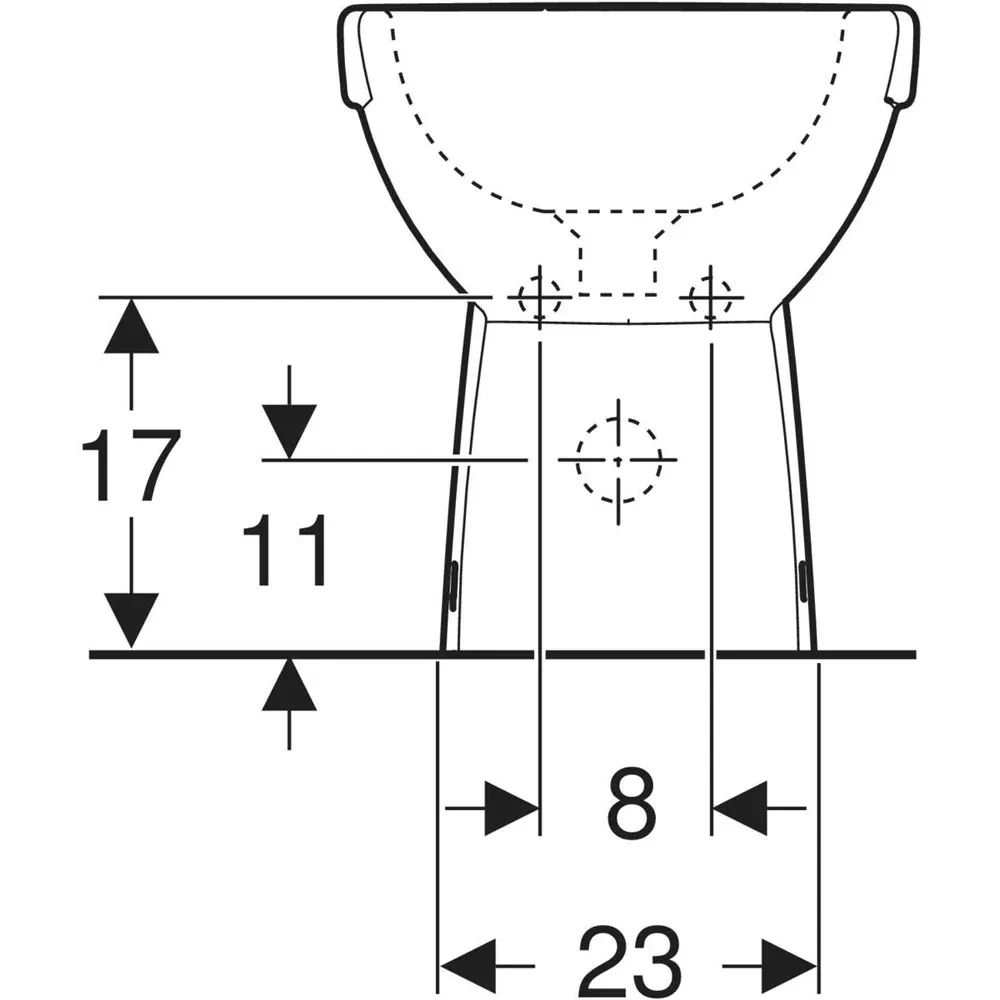 Bidet Filo Parete "Selnova Compact" Monoforo