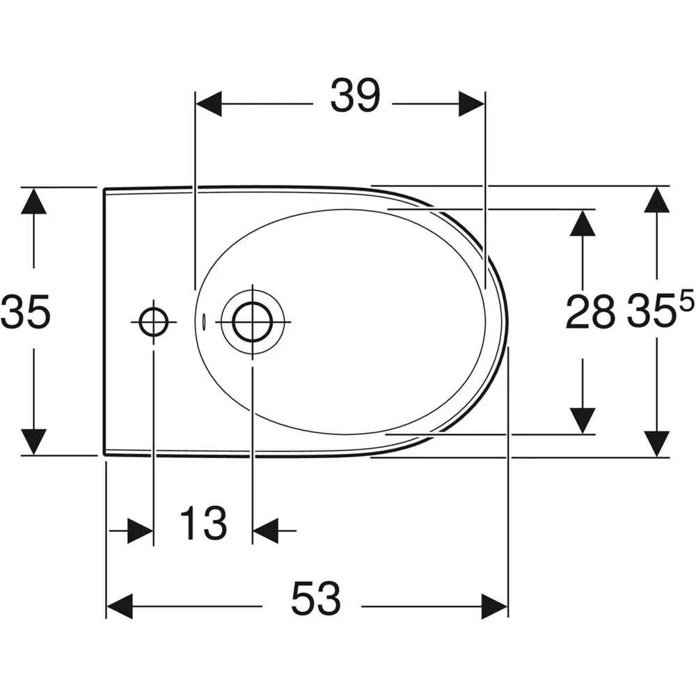 Bidet Filo Parete "Selnova Premium" Monoforo