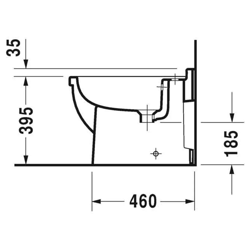 Bidet Filo Parete "Stark 3" Monoforo 360X560