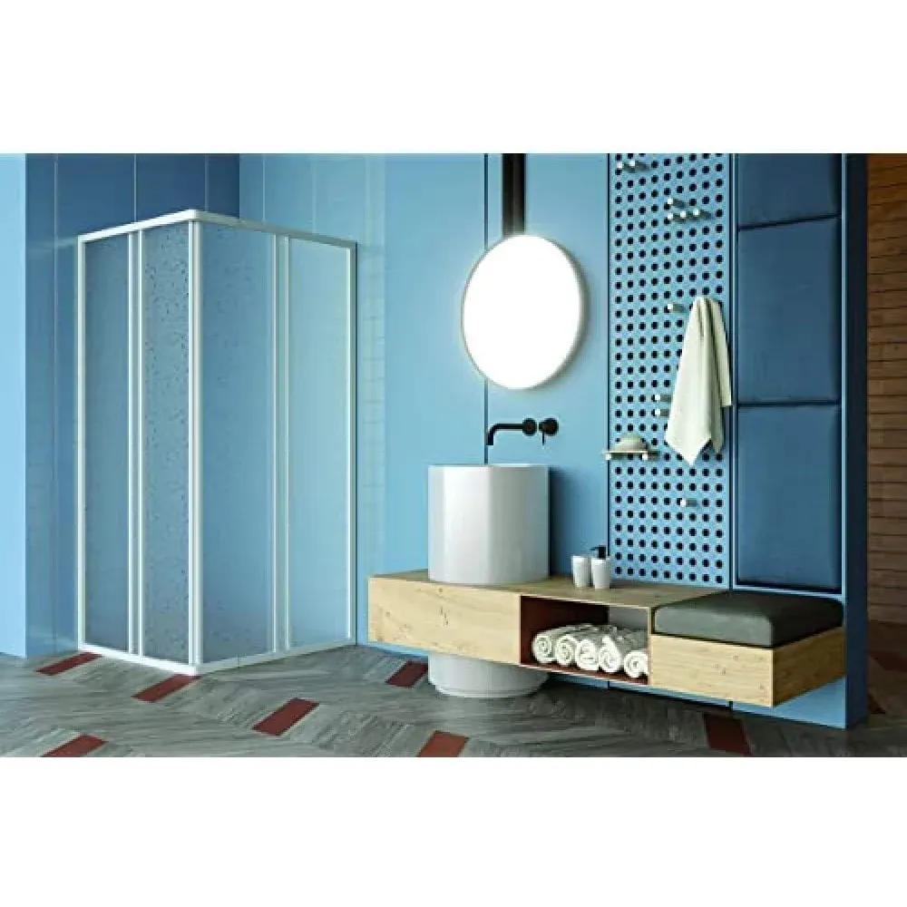 Box Doccia Angolare Smeralda - Bollicine Acrilico 68-80X68-80 Ap. 33-48