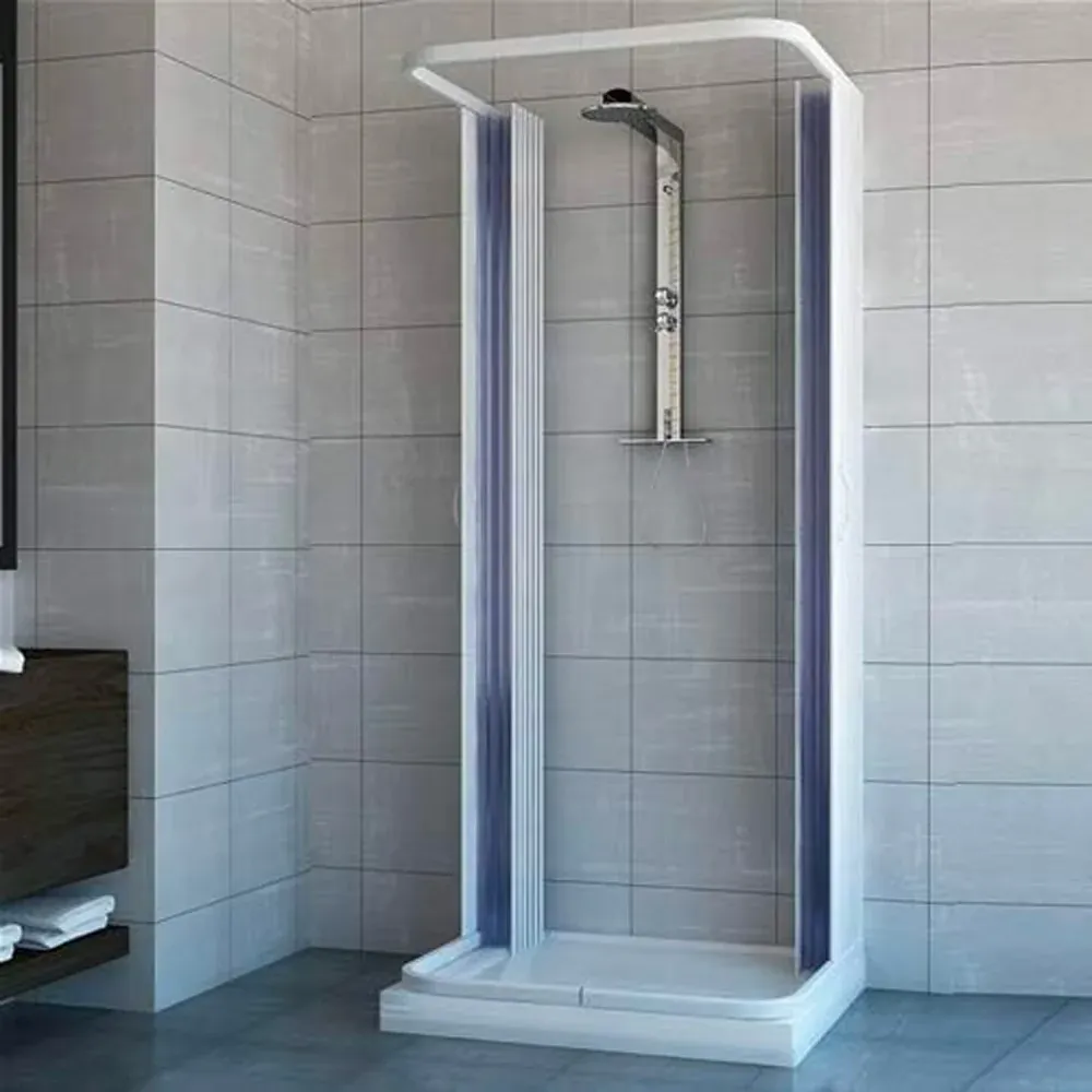 Box Doccia 3 Lati Pvc 80-90 X 80-90 X 80-90