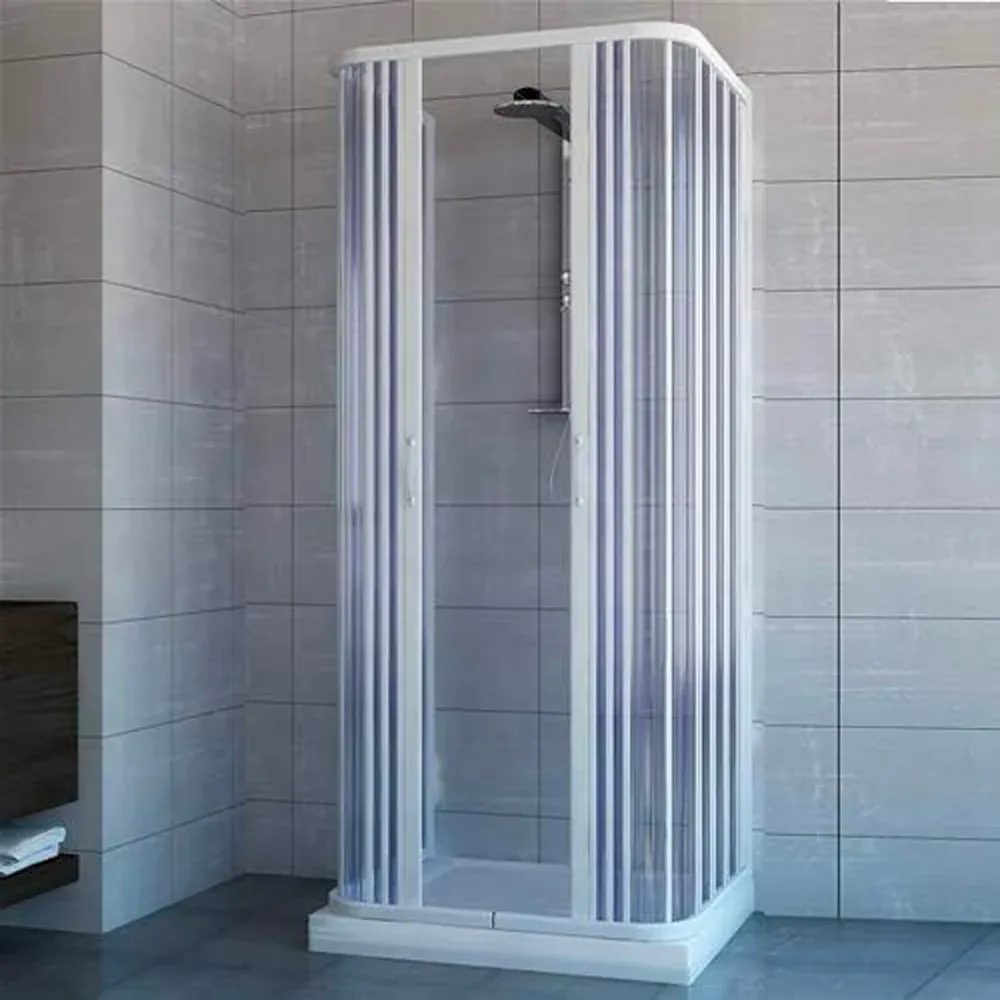 Box Doccia 3 Lati Pvc 80-90 X 80-90 X 80-90