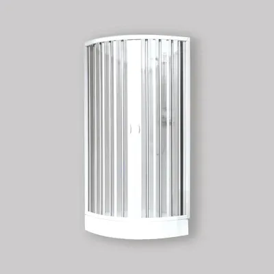 Box Doccia Soffietto Semicircolare Pvc 90 Ap. Centrale H. 185