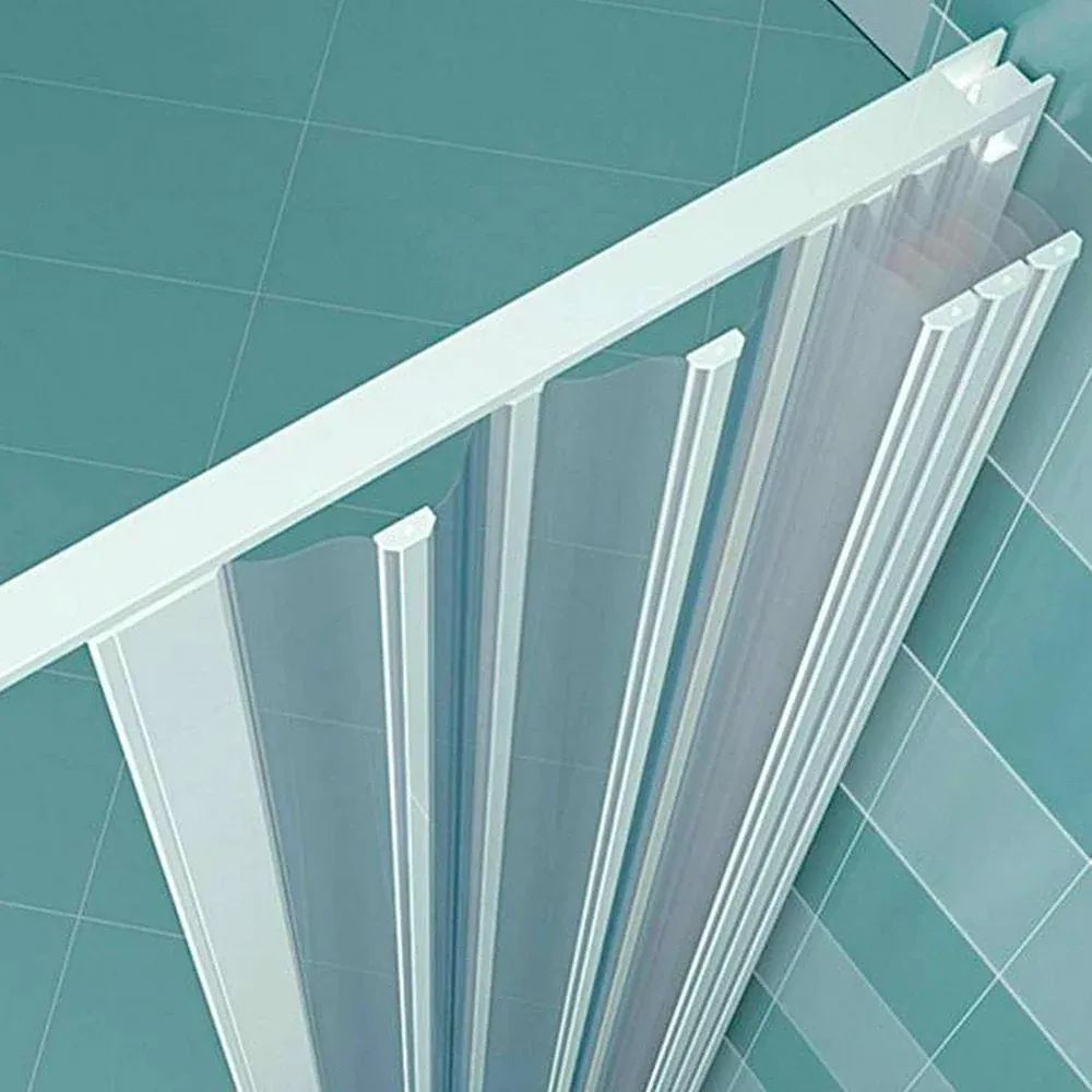 Box Doccia Soffietto Semicircolare Pvc 80 Ap. Centrale H.185
