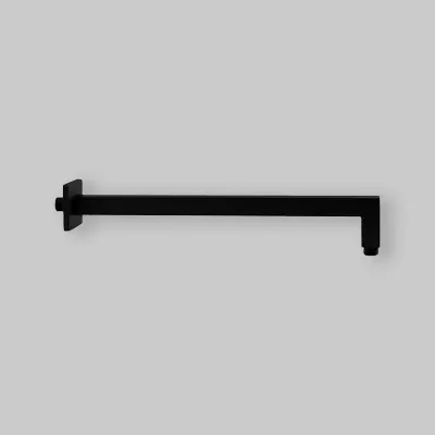Braccio Doccia Squadre Quadro Nero Cm 40