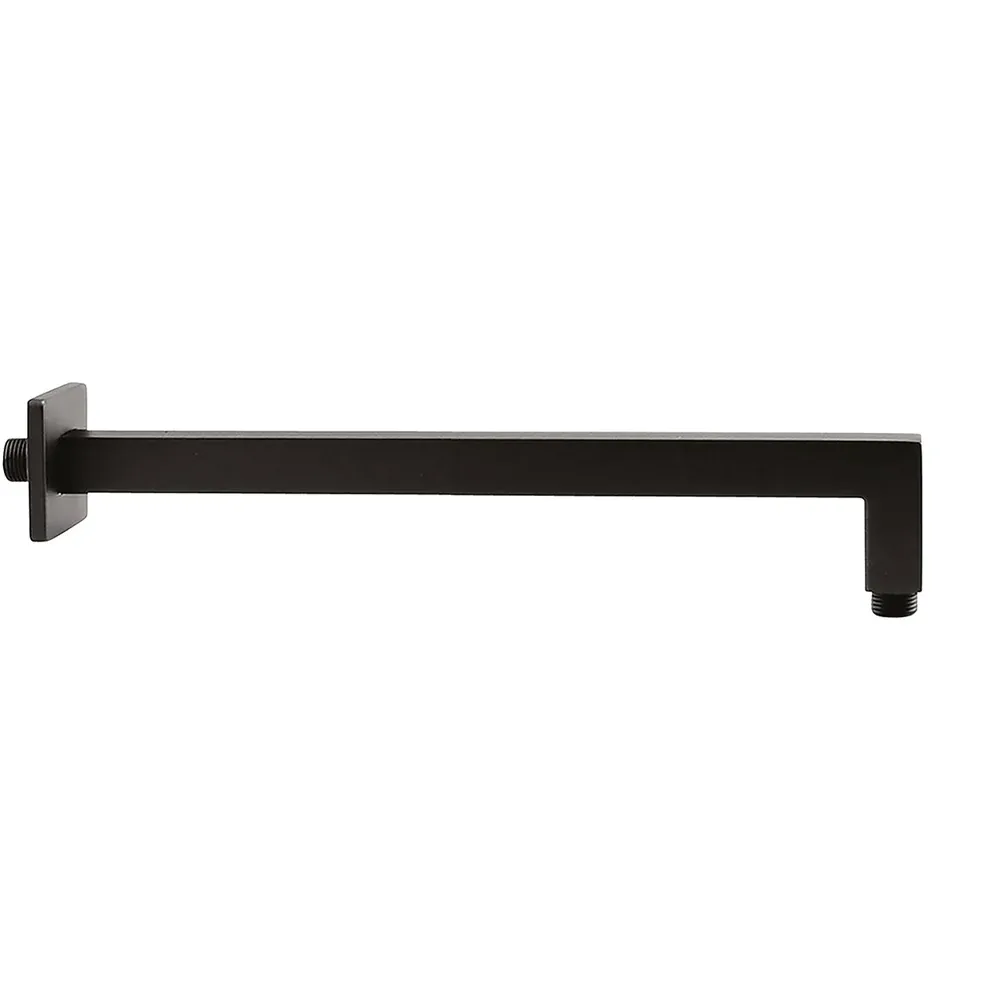 Braccio Doccia Squadre Quadro Nero Cm 40