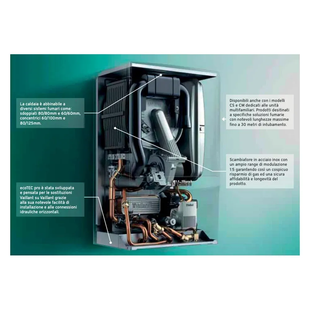 Caldaia Condensazione "Ecotec Pro Vmw" 28 Kw - Mtn