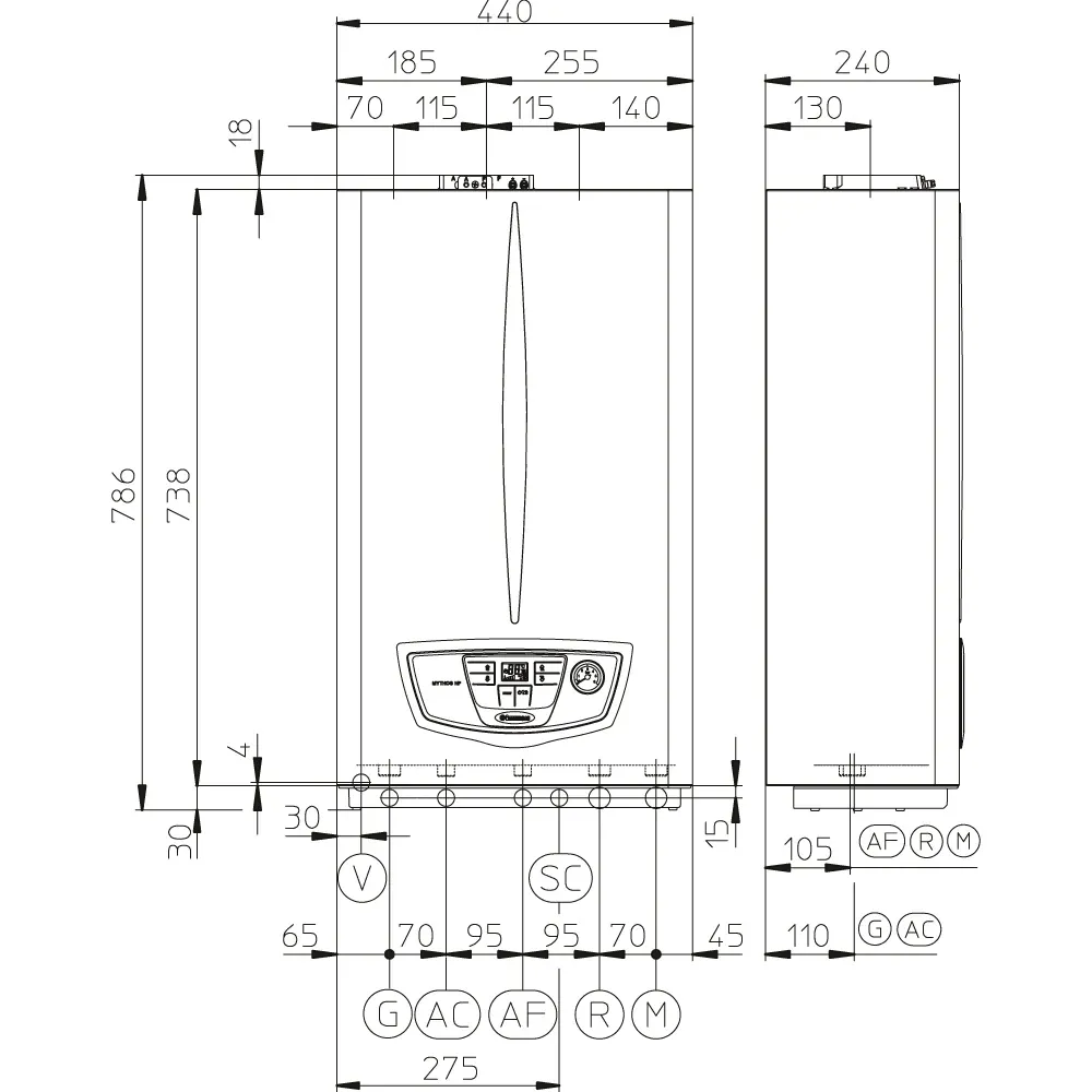 Caldaia Condensazione Istantanea "Mythos Hp" 22,6 Kw - Mtn
