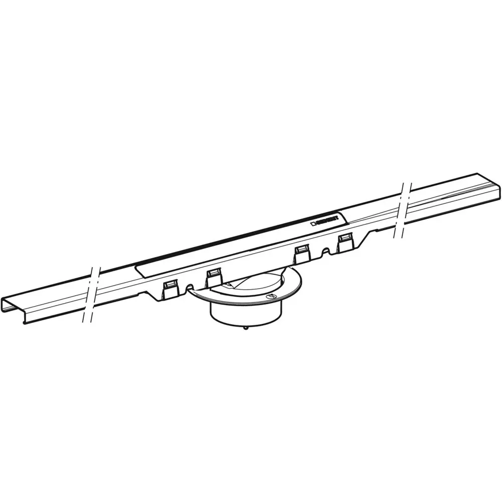 Canalina Doccia "Cleanline 50" Nero Cromato/ Spazzolato