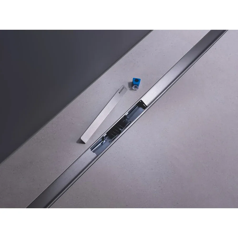 Canalina Doccia "Cleanline 50" Nero Cromato/ Spazzolato