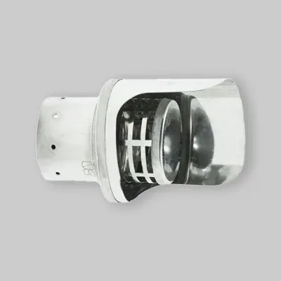 Cappello Orizzontale Griglia Inox Ø 100