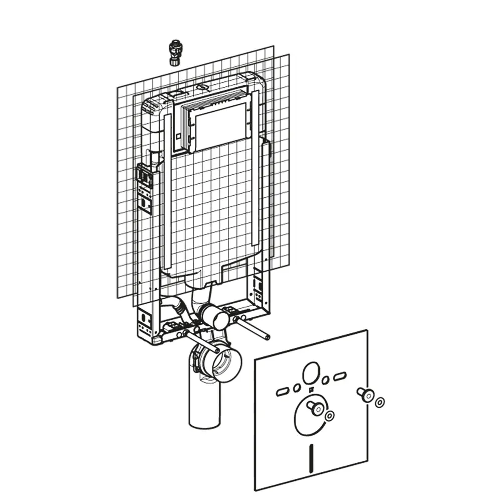 Cassetta Incasso "Combifix Sigma 8" Wc Sospesi 109 Cm
