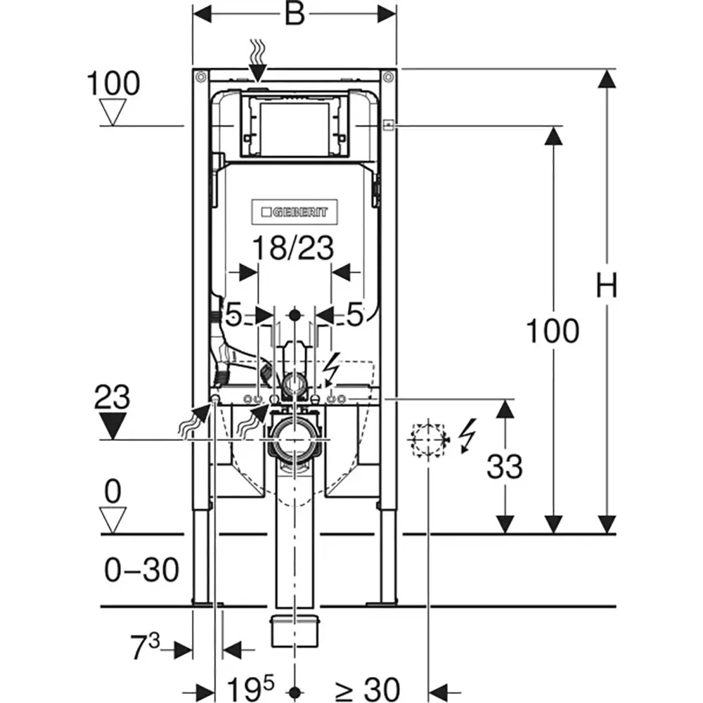 Cassetta Incasso "Duofix Sigma 8" Cm 114 Wc Sospesi