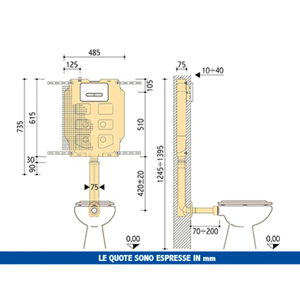 Cassetta Da Incasso 'Eco' Con Rivestimento 2 Pulsanti
