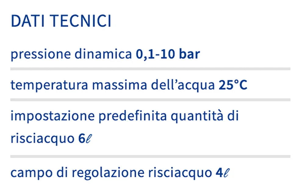 Cassetta Incasso "Sara" Pneumatica Wc 6 Lt Con Placca Cieca