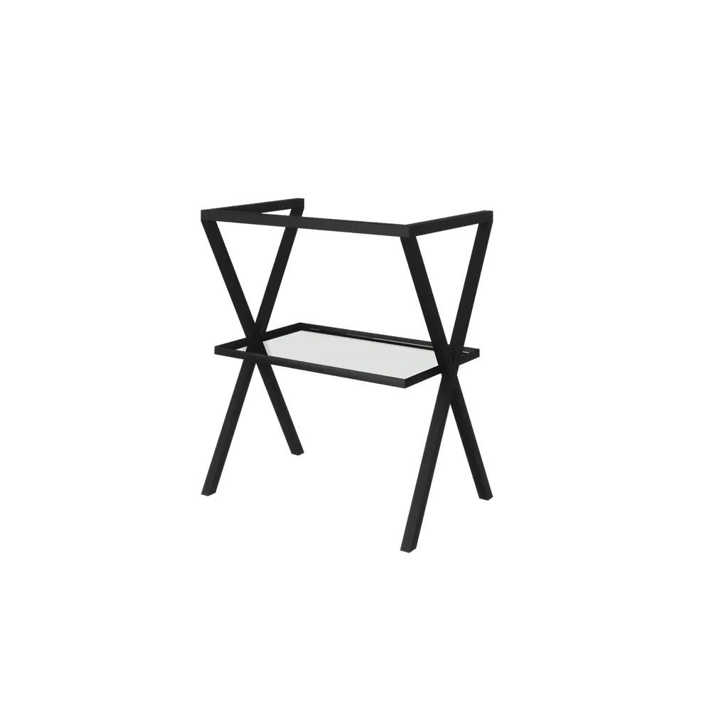Cavalletto Metallico Nero Opaco 80 Cm