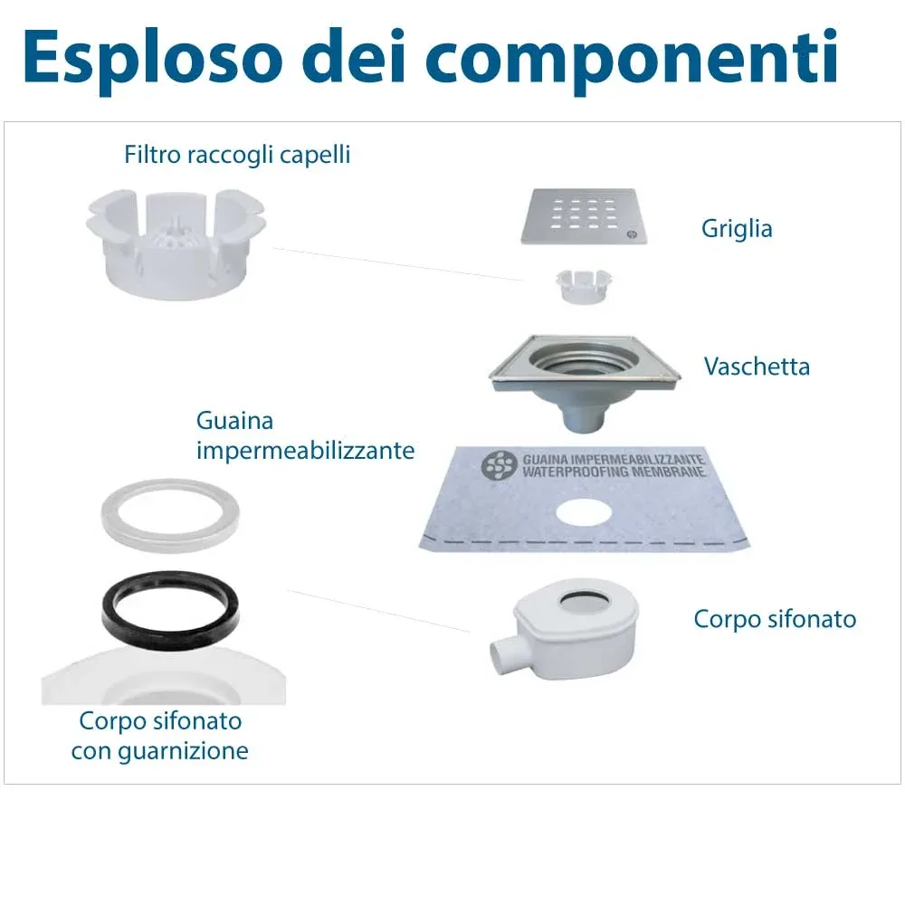 Chiusino 10 X 10 Per Doccia Con Guaina 1X1
