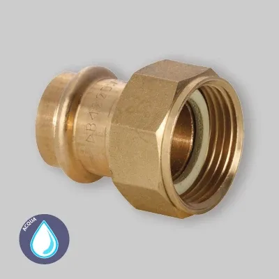 Codolo Femmina Con Dado Girevole Sede Piana Bronzo Pressare 35 X 2"G