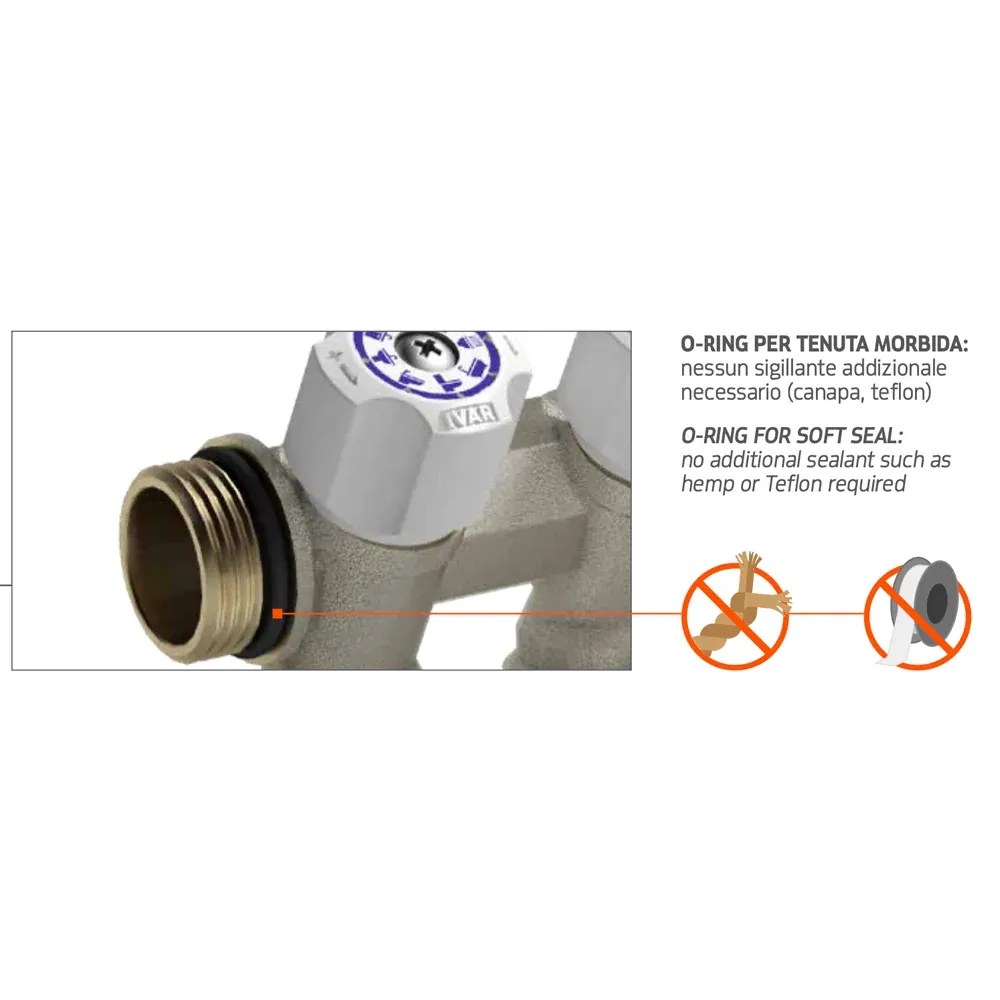 Collettore Lineare Componibile Maschio/Femmina "Easy Lock" Ivar 3/4" X 3 Vie Eurocono