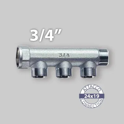 Collettore Lineare Mf Cromato Interasse 36 Mm Far 3/4" 4 Vie