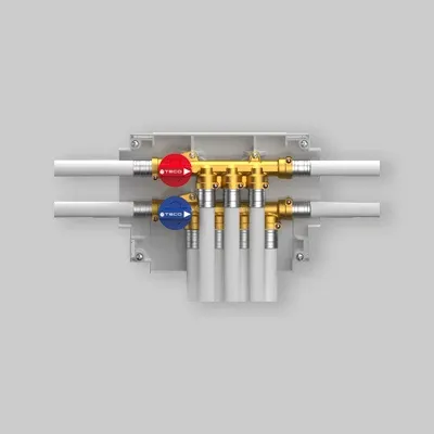 Collettore Mono-Intercettazione Per Impianti Sanitari K4.2 Teco Fastec 1/2" 4+3