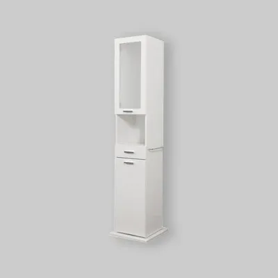 Colonna Da Bagno Girevole Rigo Con Specchio L.43Xh.191Xp.43 Ante Dx