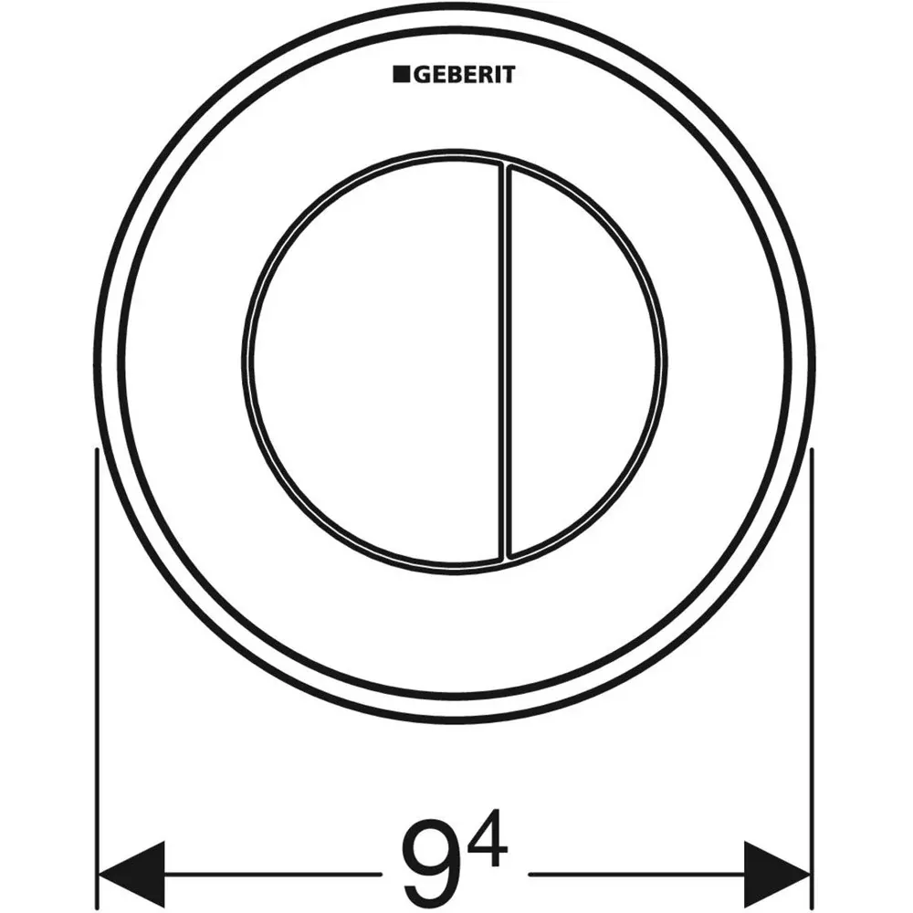 Comando Pneumatico Doppio Tasto Bi-Color Versione Incasso Bianco/Cromato/Bianco