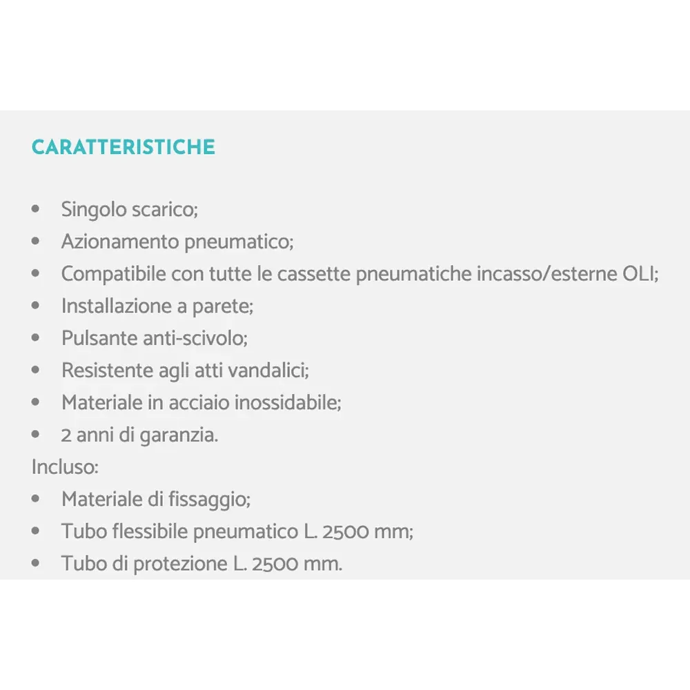 Comando Pneumatico Parete/Pavimento Cromo