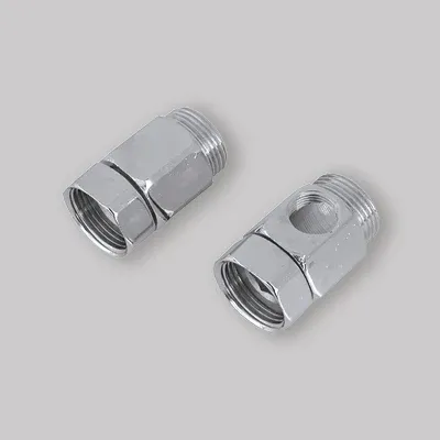Coppia Distanziali Per Gruppi Con Dado Girevole Mf 3/4" Con Foro 3/8" + Mf 3/4" Cieco