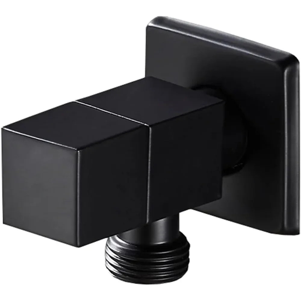 Coppia Rubinetti Sottolavabo Quadro Nero 1/2" X 3/8"
